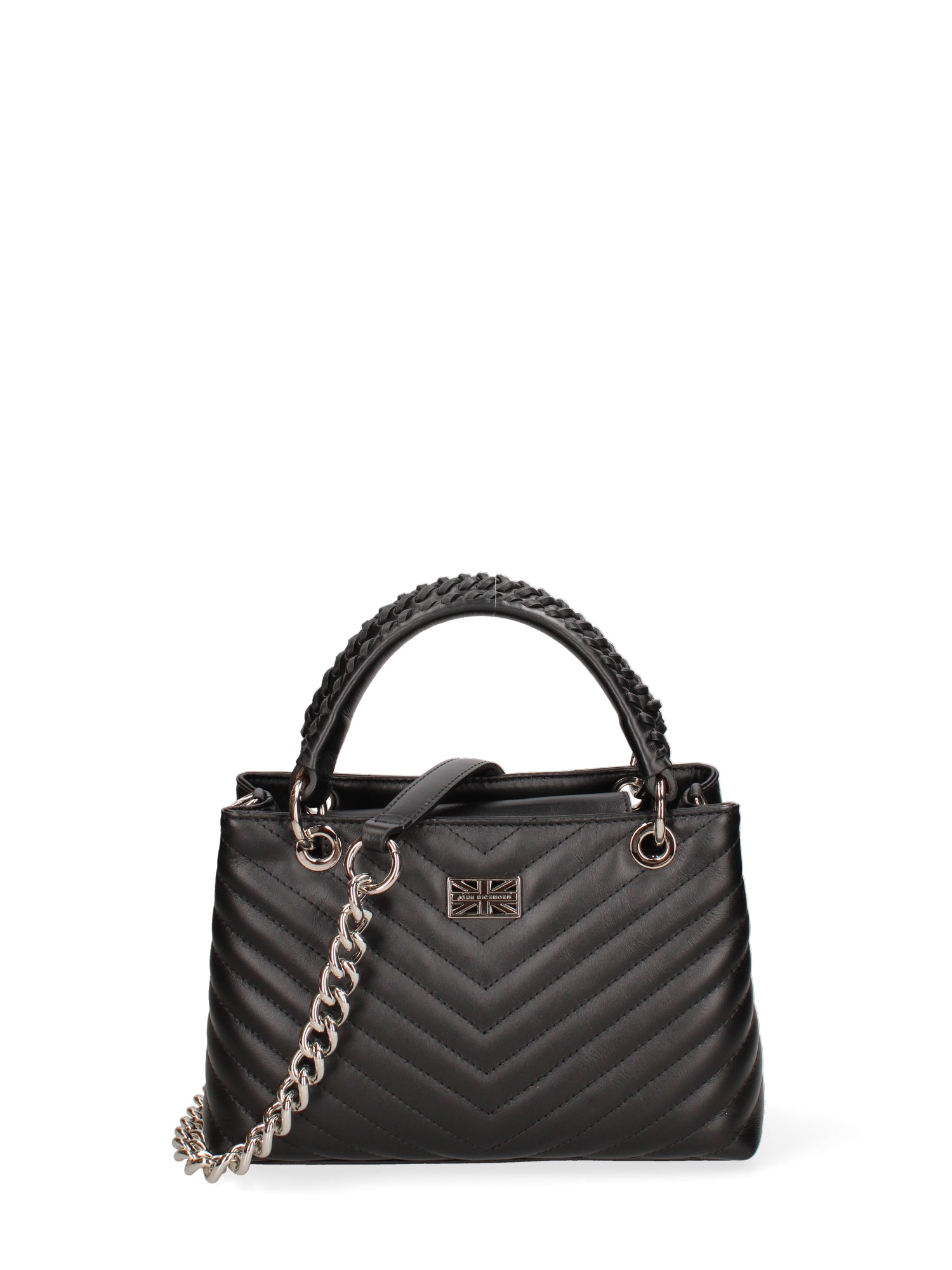 Borsa a mano da donna Vera pelle JR-W-1107SA-BLACK-SILVER John Richmond