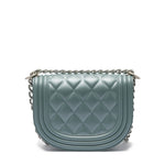 Borsa a mano da donna 100% PVC FLAT ZOE-DARK JEANS + OFF SILVER Marc Ellis