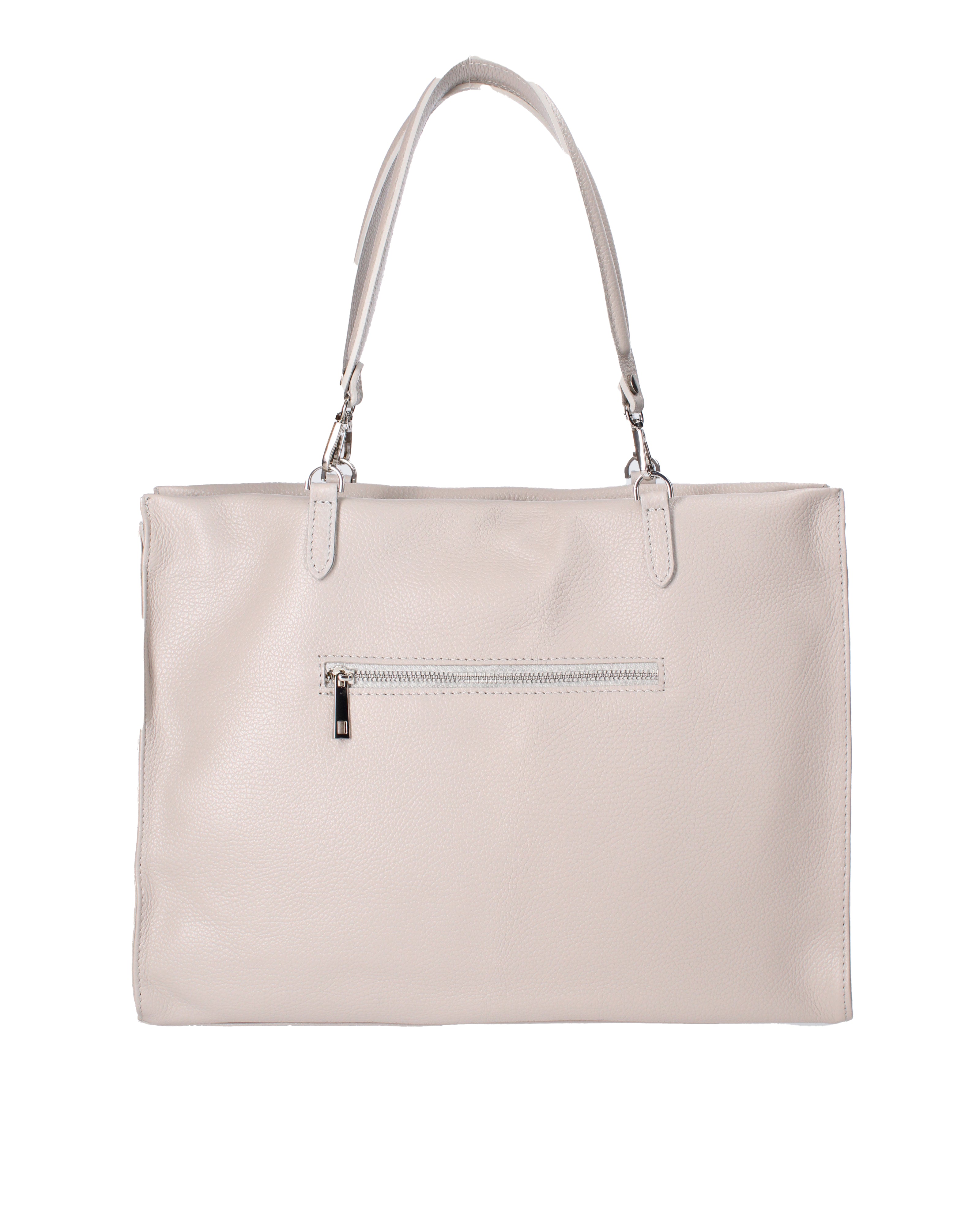 Borsa a mano da donna 100% vera pelle 07138-D86 GRIGIO PERLA Roberta Rossi