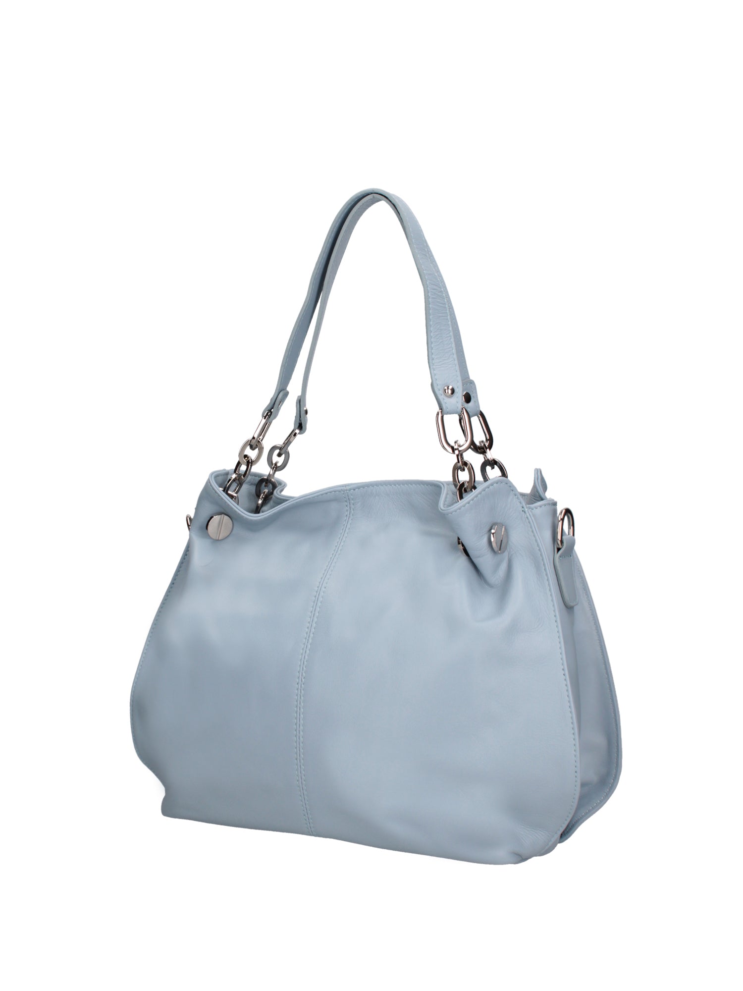 Ereba Borsa a mano da donna Made in Italy 100% pelle 3305-S92 CELESTE Gave Lux