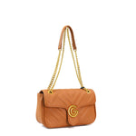 Borsa a tracolla da donna 100% pelle vegana PU GGB011CGN Gabriella G Firenze