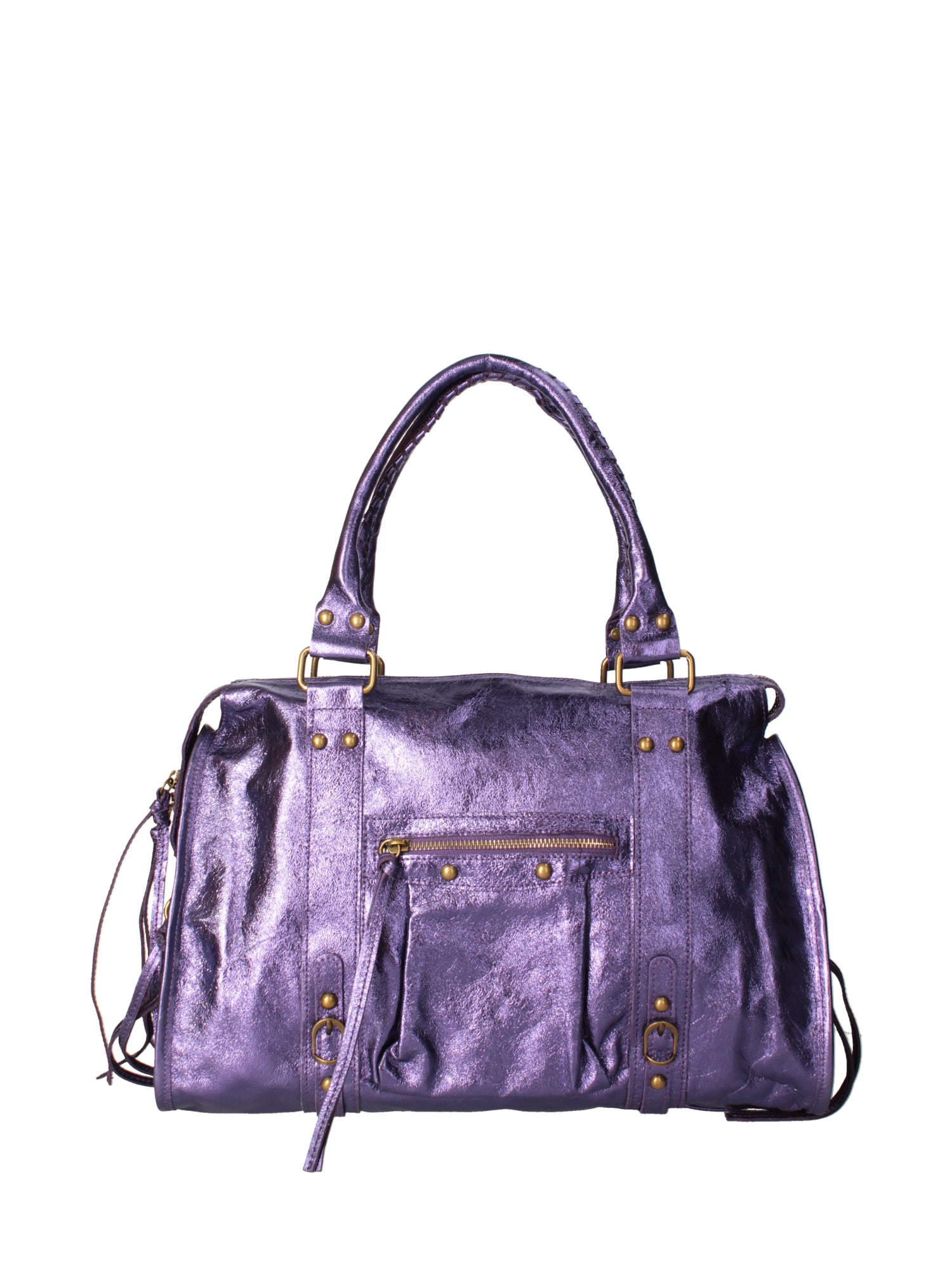 Novara Borsa a spalla da donna Vera pelle 06090 LM-L013 VIOLA Gave Lux