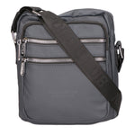 Borsa a tracolla uomo 100% pelle PU PCL3020-GREY Northampton Polo Club
