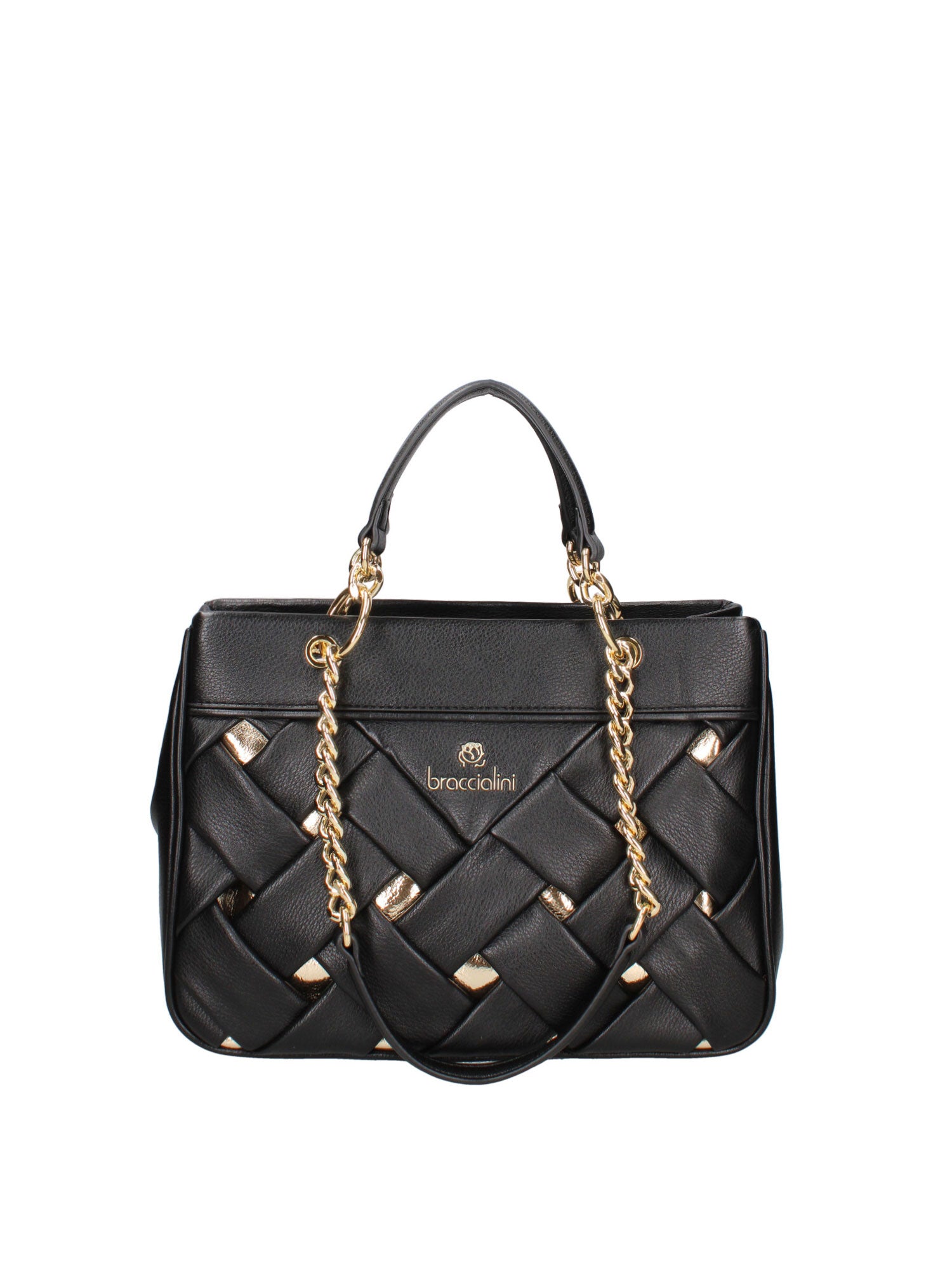 Rosalind Borsa a mano da donna 100% poliuretano B17151-NERO Braccialini