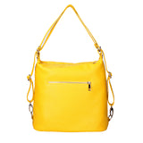 Vera pelle 07135-D04 GIALLO Borsa a spalla convertibile Anjelica Viola Castellani