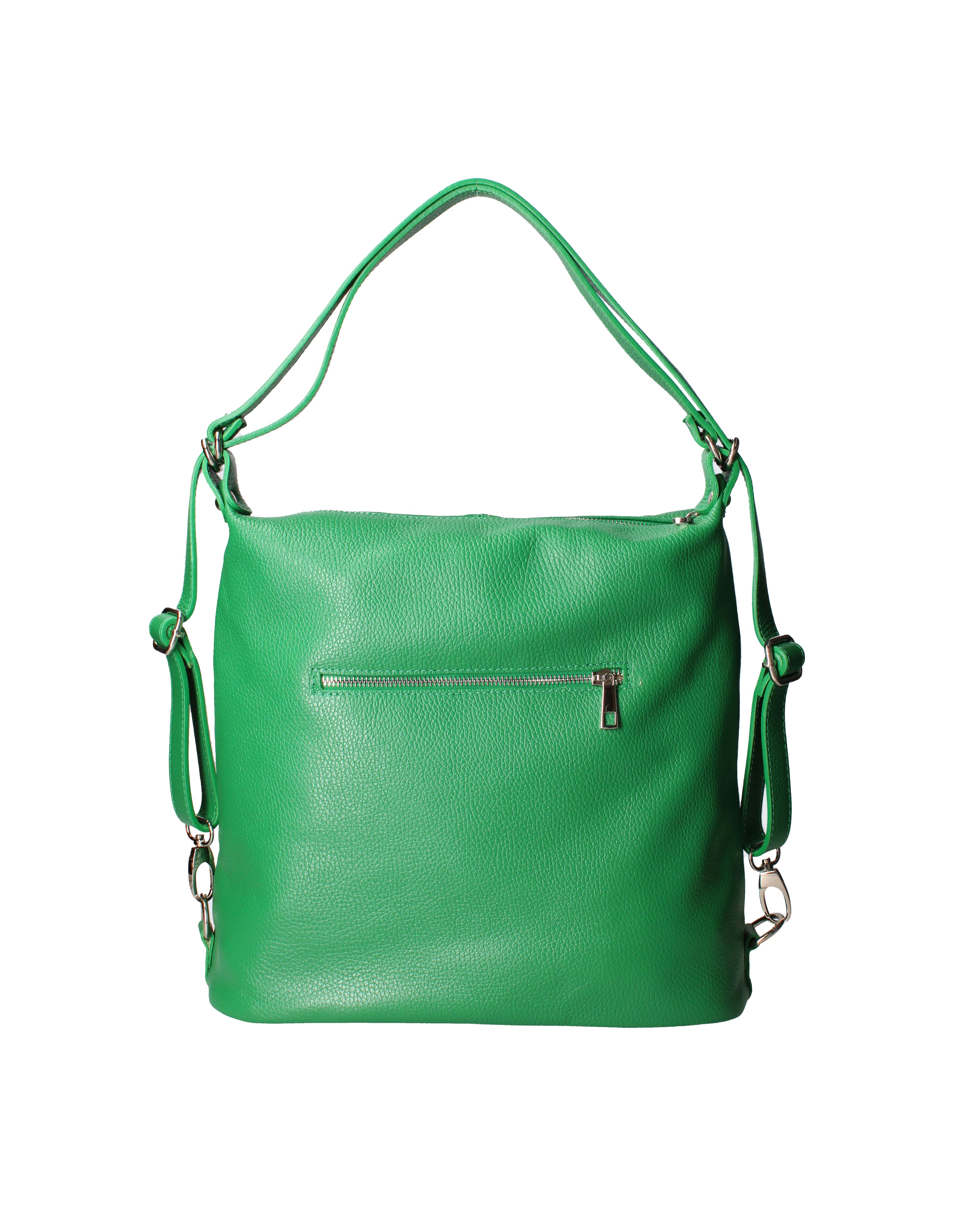 Vera pelle 07135-D47 VERDE MELA Borsa a spalla convertibile Anjelica Viola Castellani