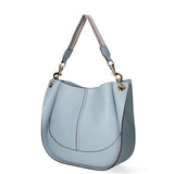Borsa a spalla da donna 100% pelle riciclata 07224-Cielo Viola Castellani