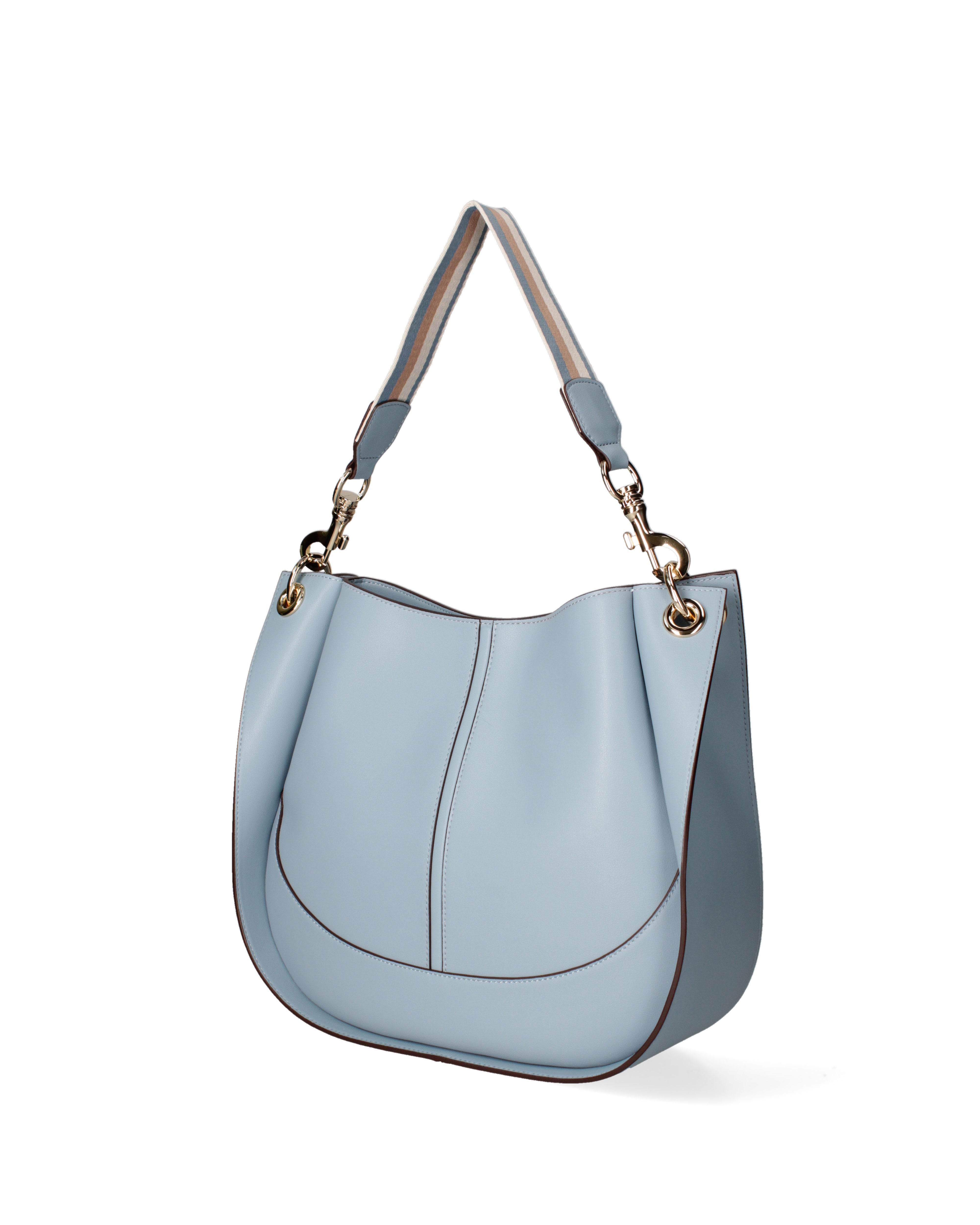 Borsa a spalla da donna 100% pelle riciclata 07224-Cielo Viola Castellani