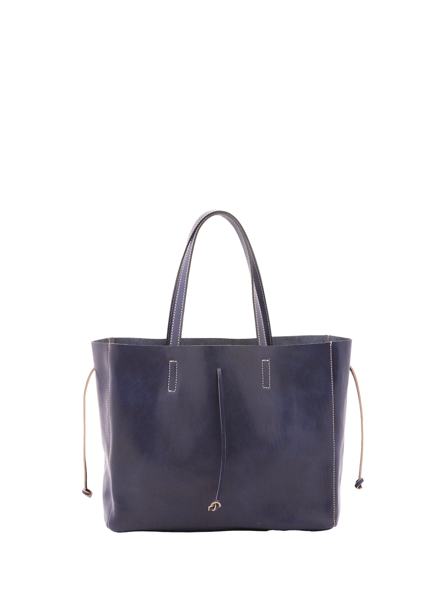 Borsa a mano unisex vera pelle Made in Italy 4611-BLU Alessia Firenze