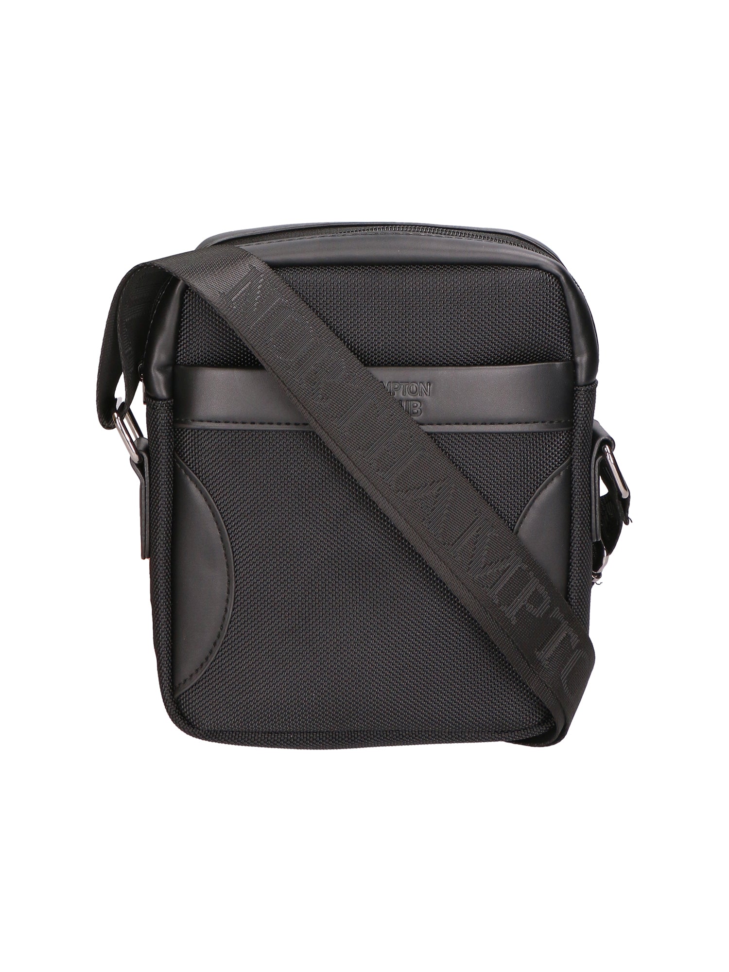 Borsa a tracolla uomo Pelle vegana e nylon PCL3062-BLACK Northampton Polo Club