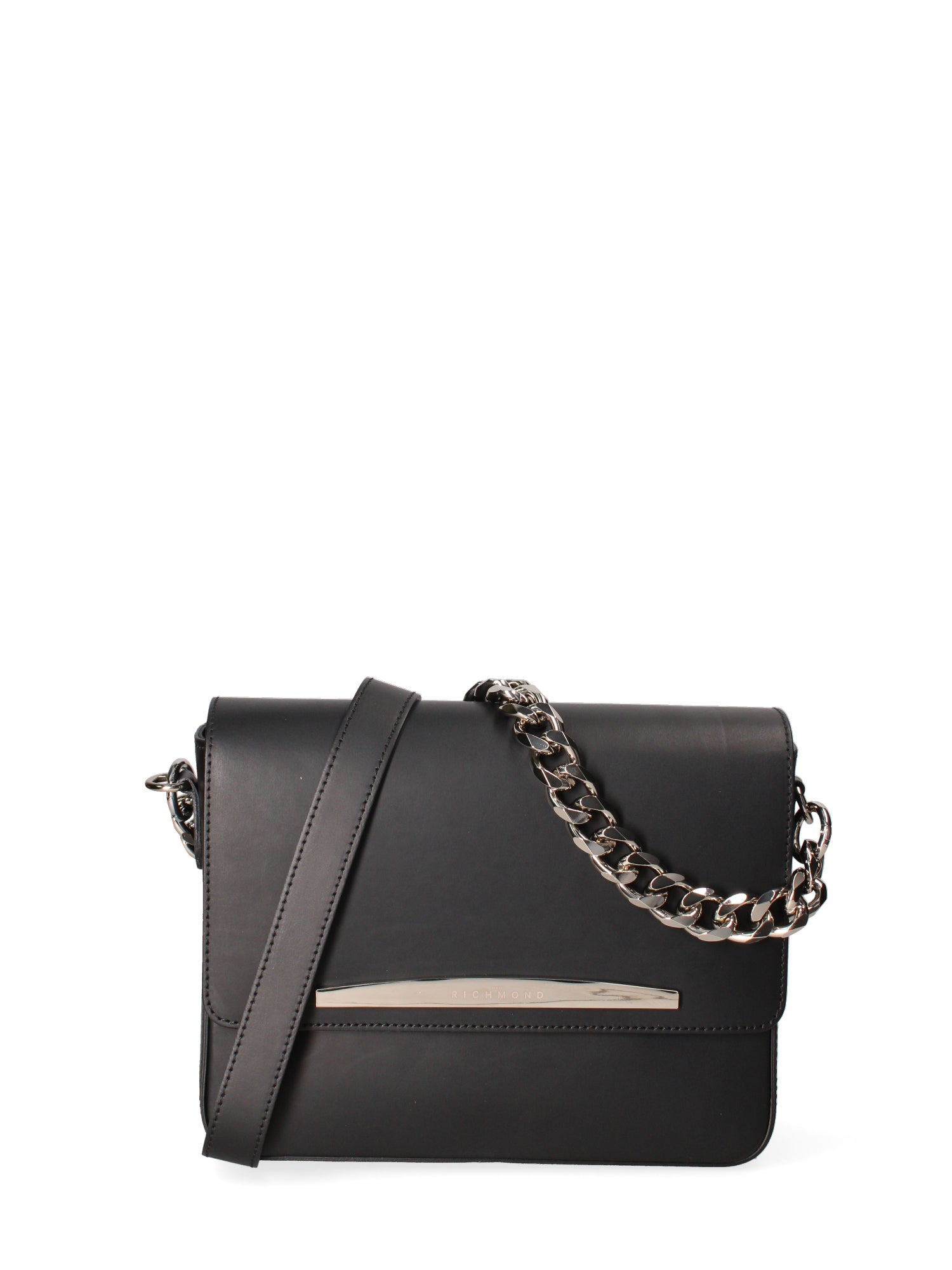 Borsa a tracolla da donna Vera pelle ruga JR-W-1126RU-BLACK-SILVER John Richmond