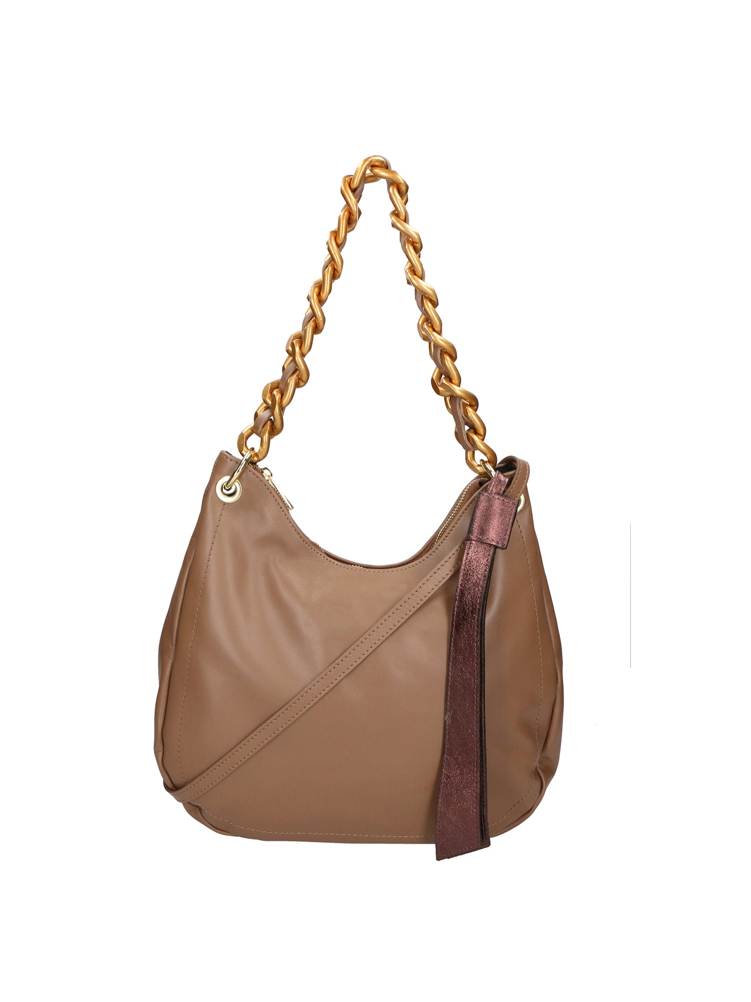 Artemisia Borsa a spalla da donna Vera pelle 05462-S40 TAUPE L015 T.MORO Gave Lux