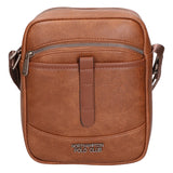 Borsa a tracolla uomo 100% PU Leather PCL3006-BROWN Northampton Polo Club