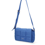 Borsa a spalla da donna Ecopelle DC3323-1-BLUE Diana&co