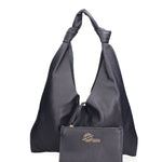 Borsa a spalla da donna 100% vera pelle 07156-D26 BLU SCURO Viola Castellani