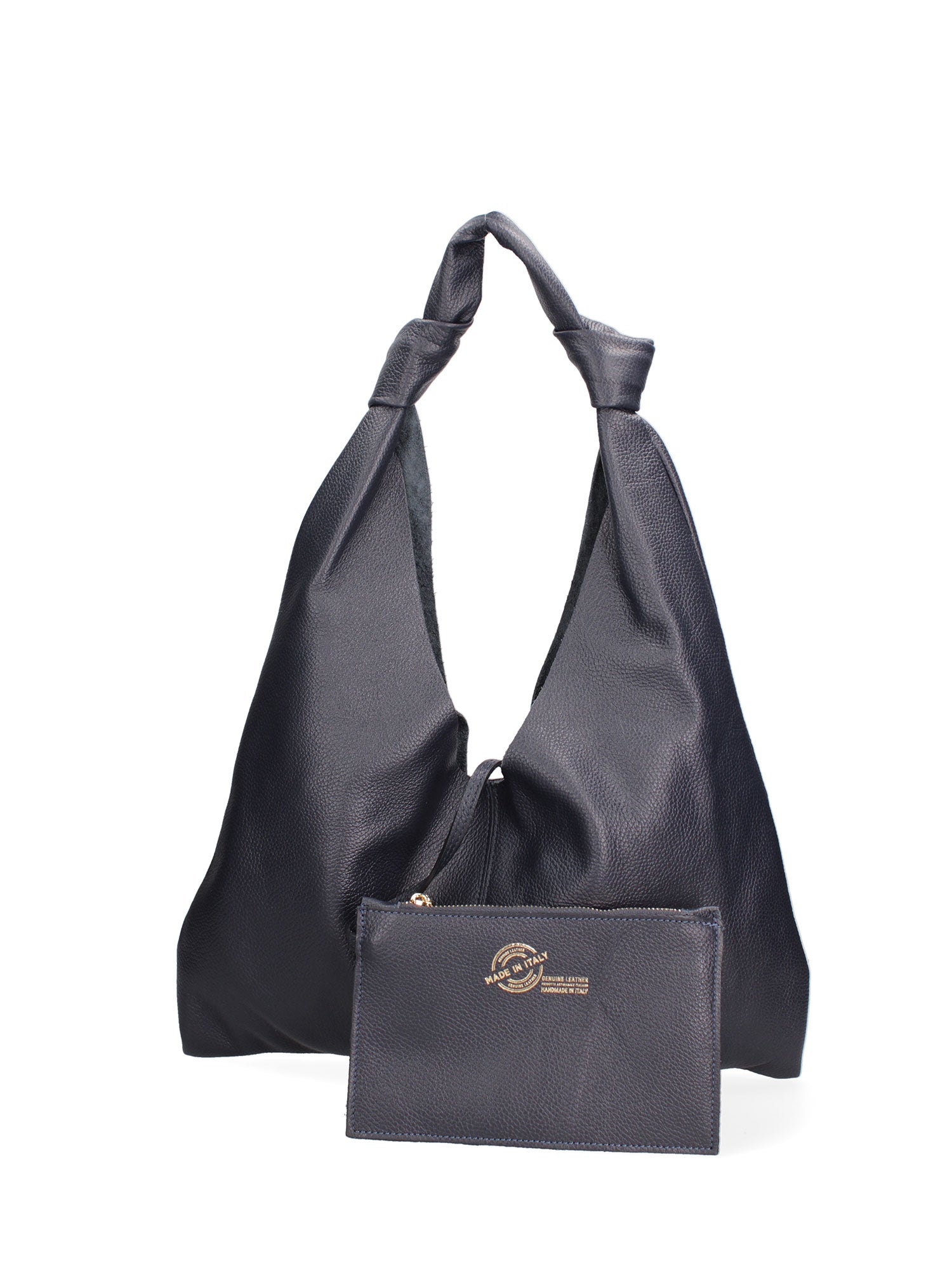 Borsa a spalla da donna 100% vera pelle 07156-D26 BLU SCURO Viola Castellani