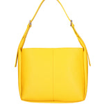 Borsa a spalla da donna Misto pelle e tessuto 07157-D04 GIALLO Roberta Rossi