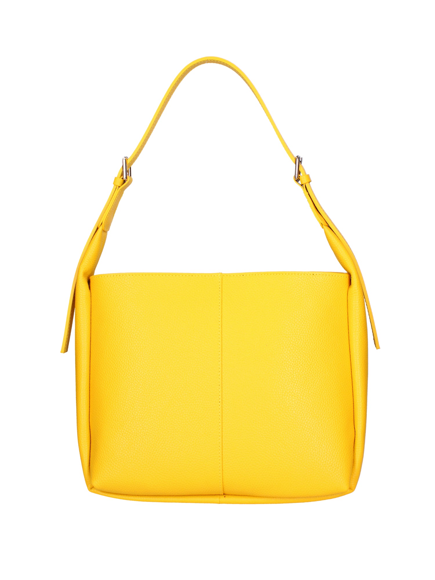 Borsa a spalla da donna Misto pelle e tessuto 07157-D04 GIALLO Roberta Rossi