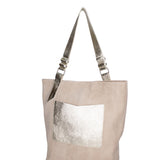 Borsa a spalla da donna Vera pelle 07312-D04 TAUPE+L005 Roberta Rossi