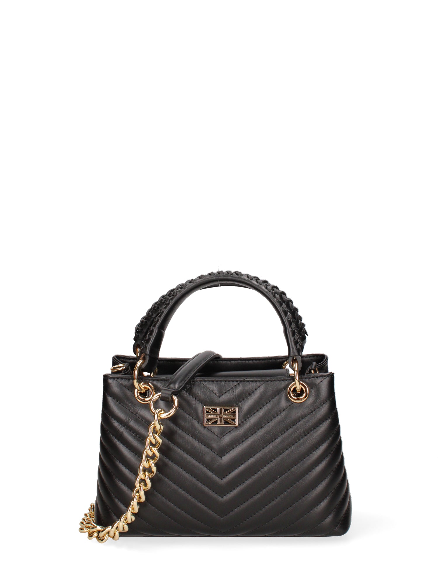Borsa a mano da donna Vera pelle JR-W-1107SA-BLACK-GOLD John Richmond
