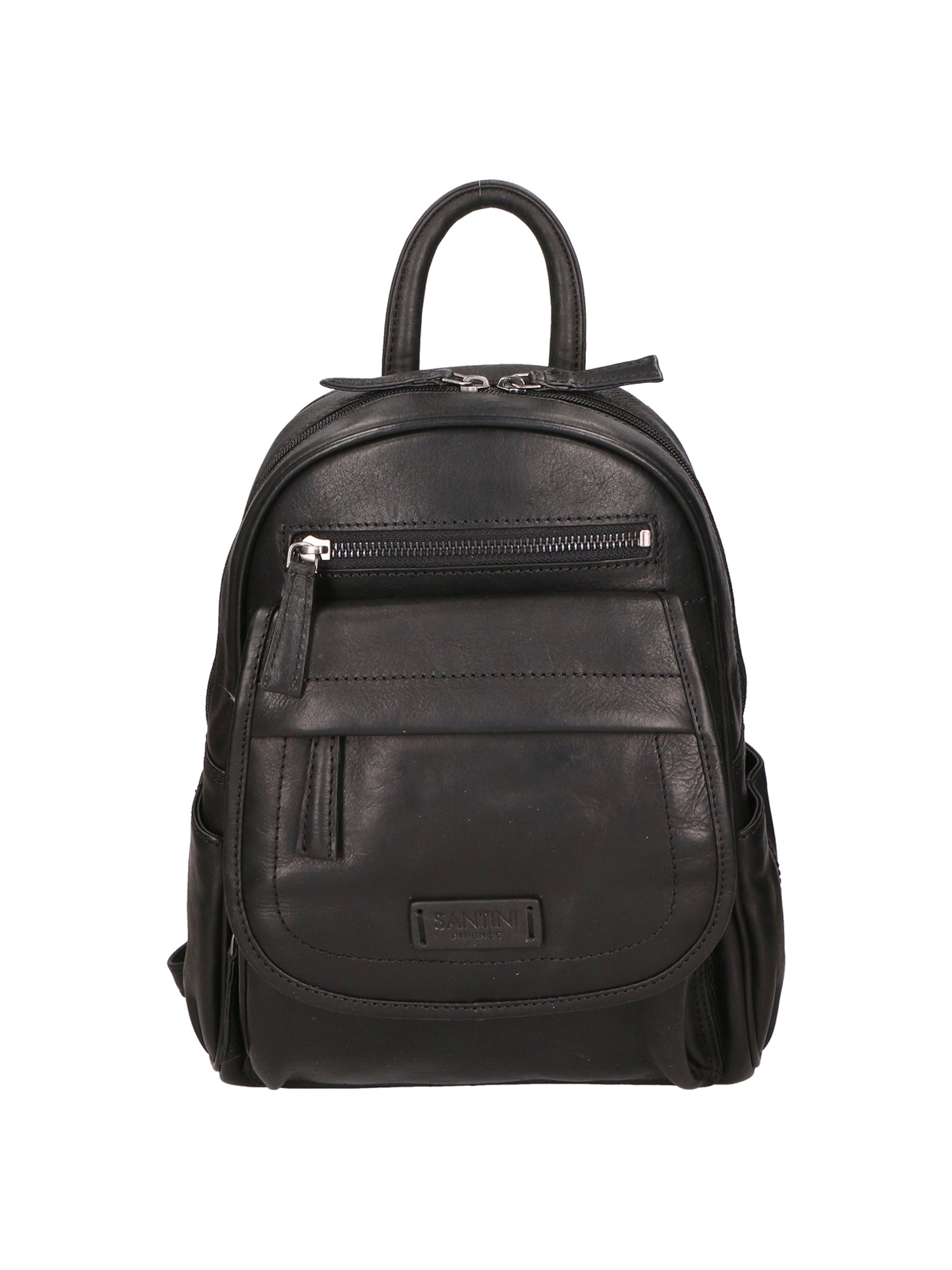 SN5862447-BLACK Zaino unisex in vera pelle Made in Italy Santini Firenze