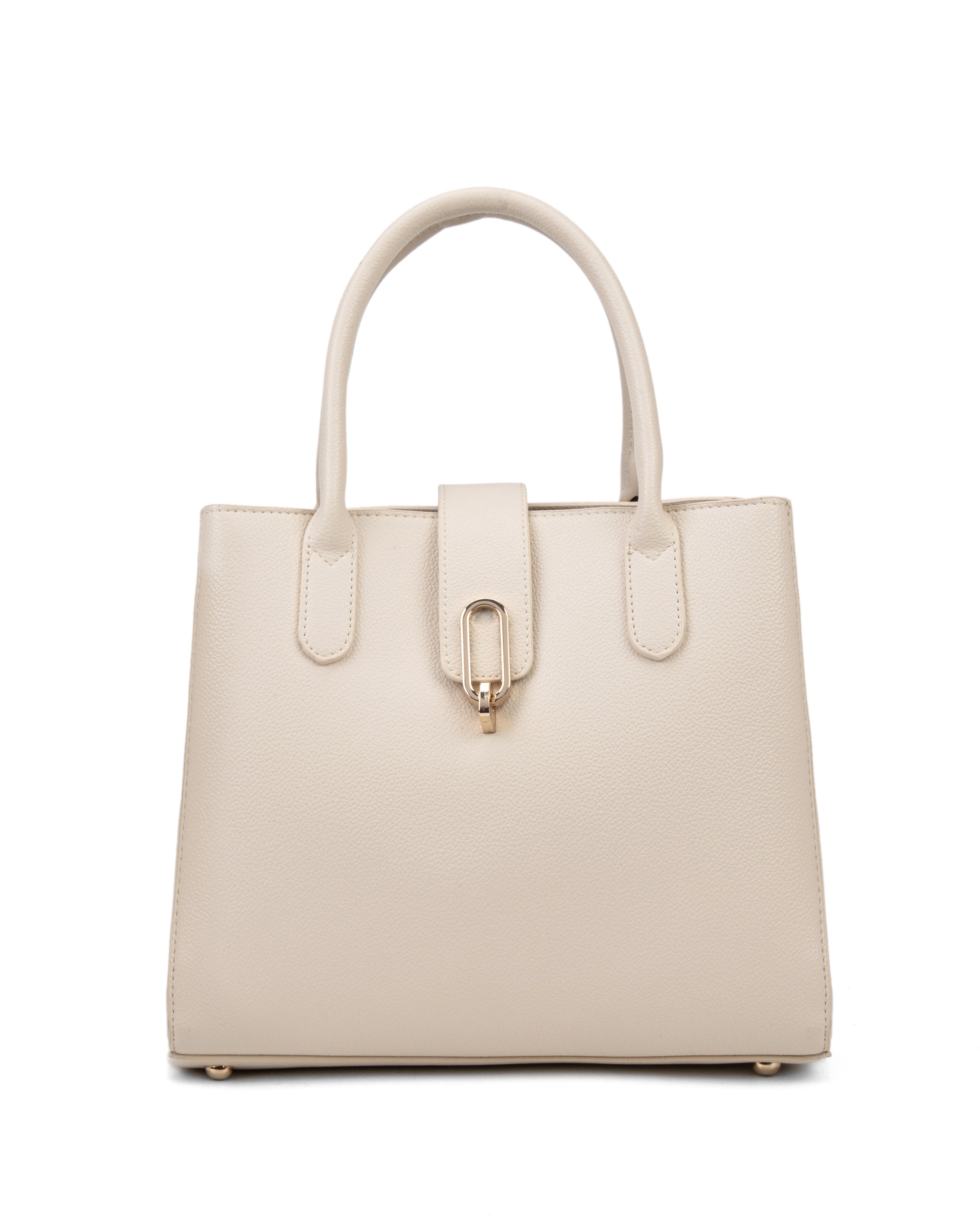 Borsa a mano da donna 100% pelle vegana PU 712-2PT-BEIGE Diana&co