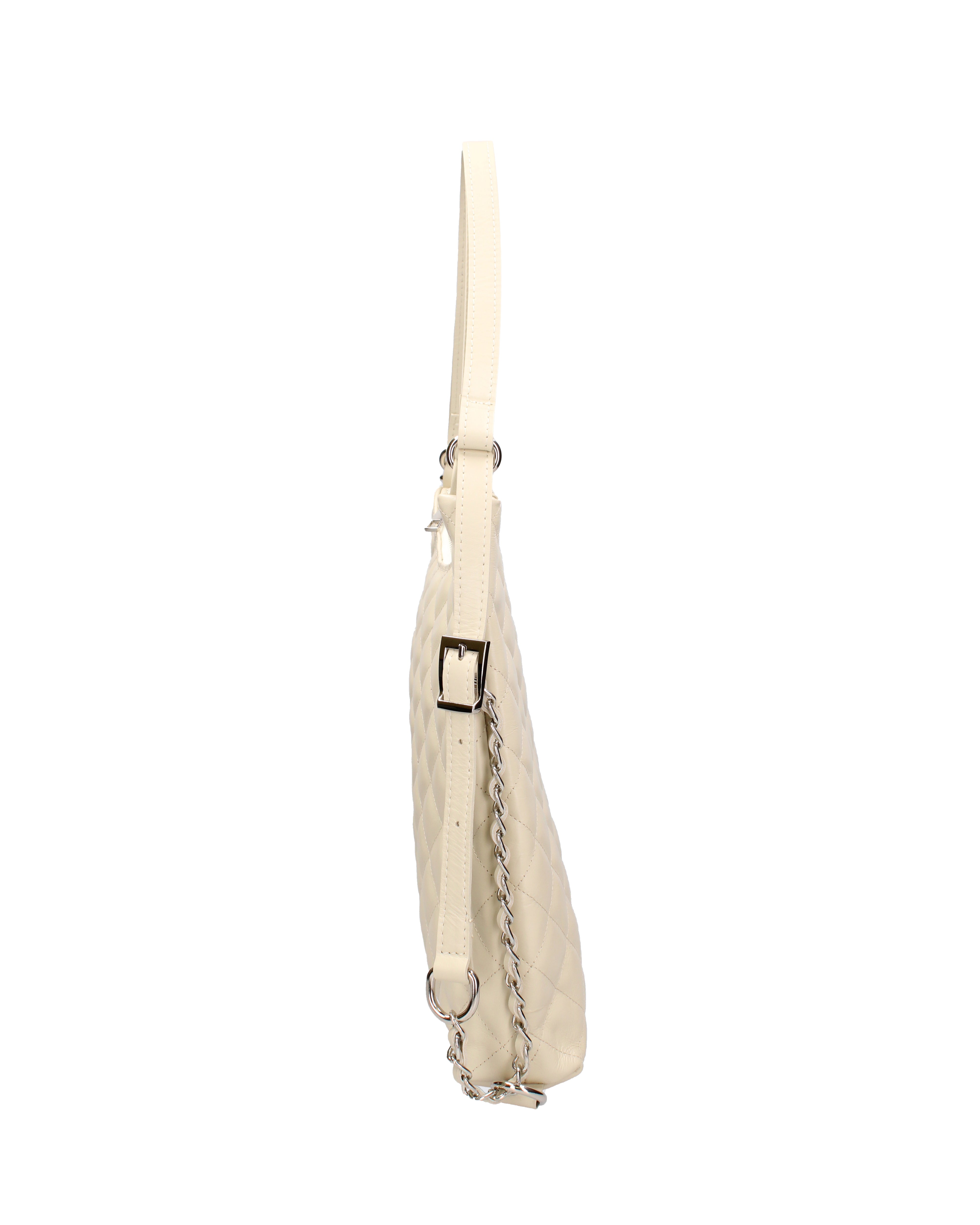 Borsa a spalla convertibile in zaino Vera pelle 07144-S37 LATTE Roberta Rossi