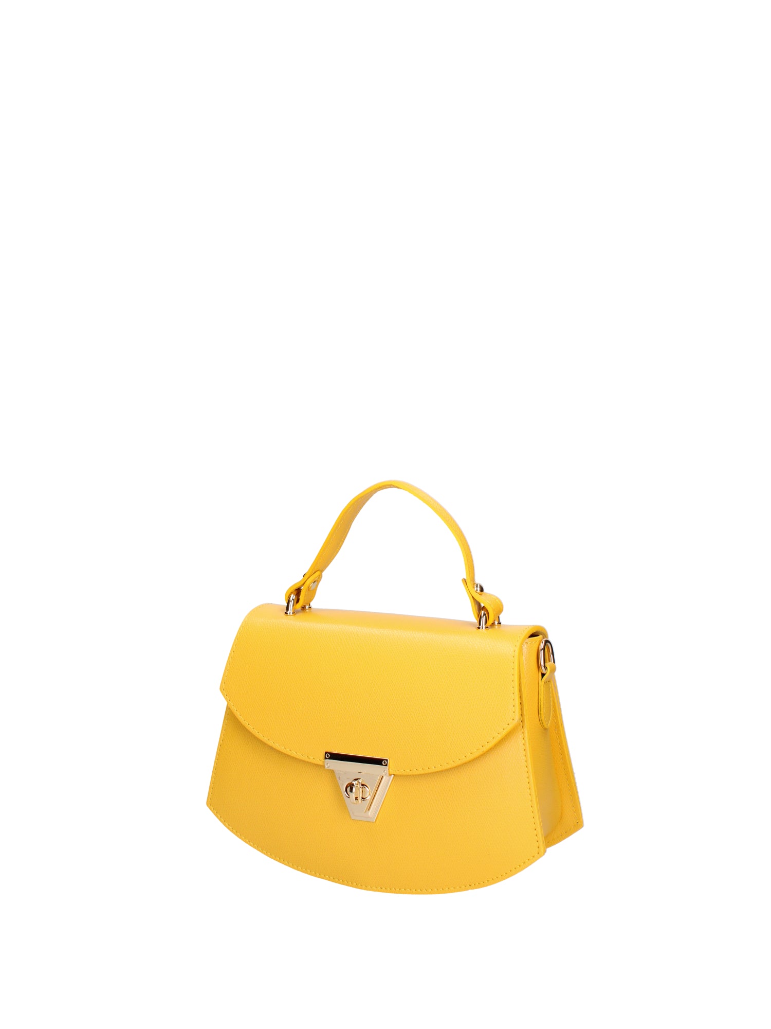 Borsa a mano da donna 100% vera pelle 07202-P 617 GIALLO Roberta Rossi