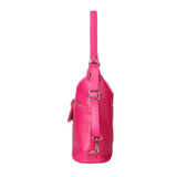Bianca Borsa a spalla da donna Vera pelle 07136-D02 FUXIA Viola Castellani