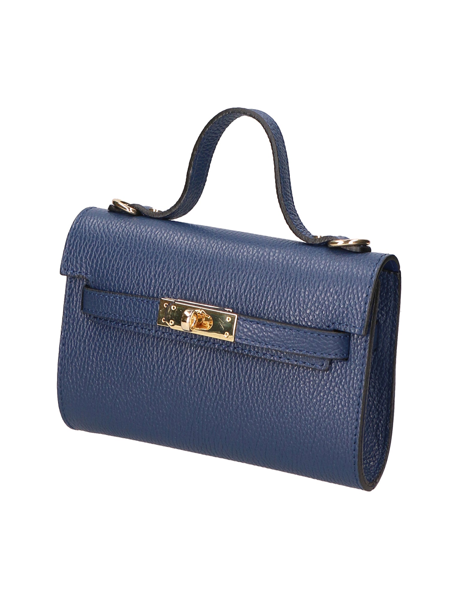 Uma Borsa a mano da donna Vera pelle 06525-D24 BLU JEANS Gave Lux