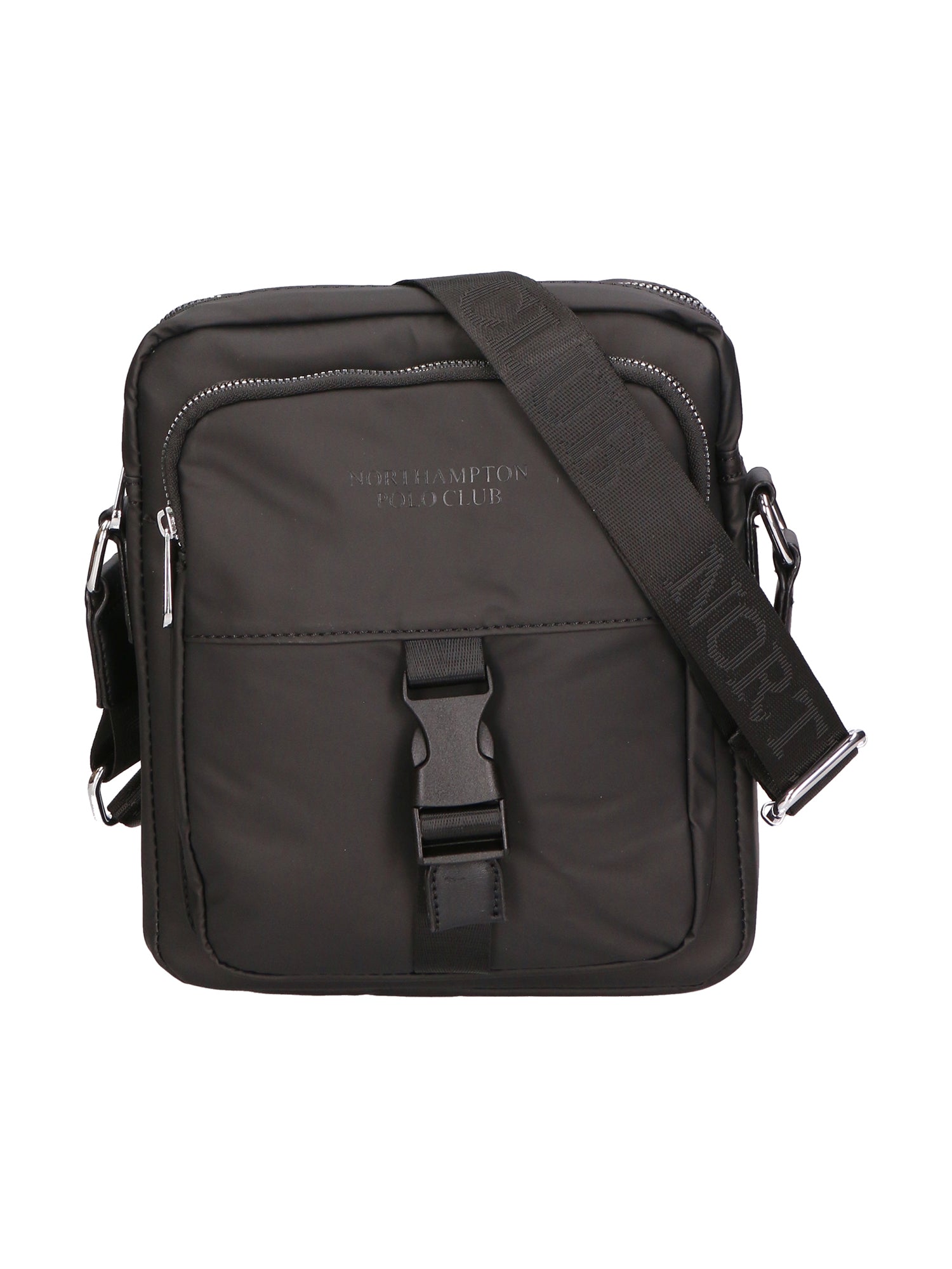 Borsa a tracolla uomo 100% PU Leather PCL3018-BLACK Northampton Polo Club