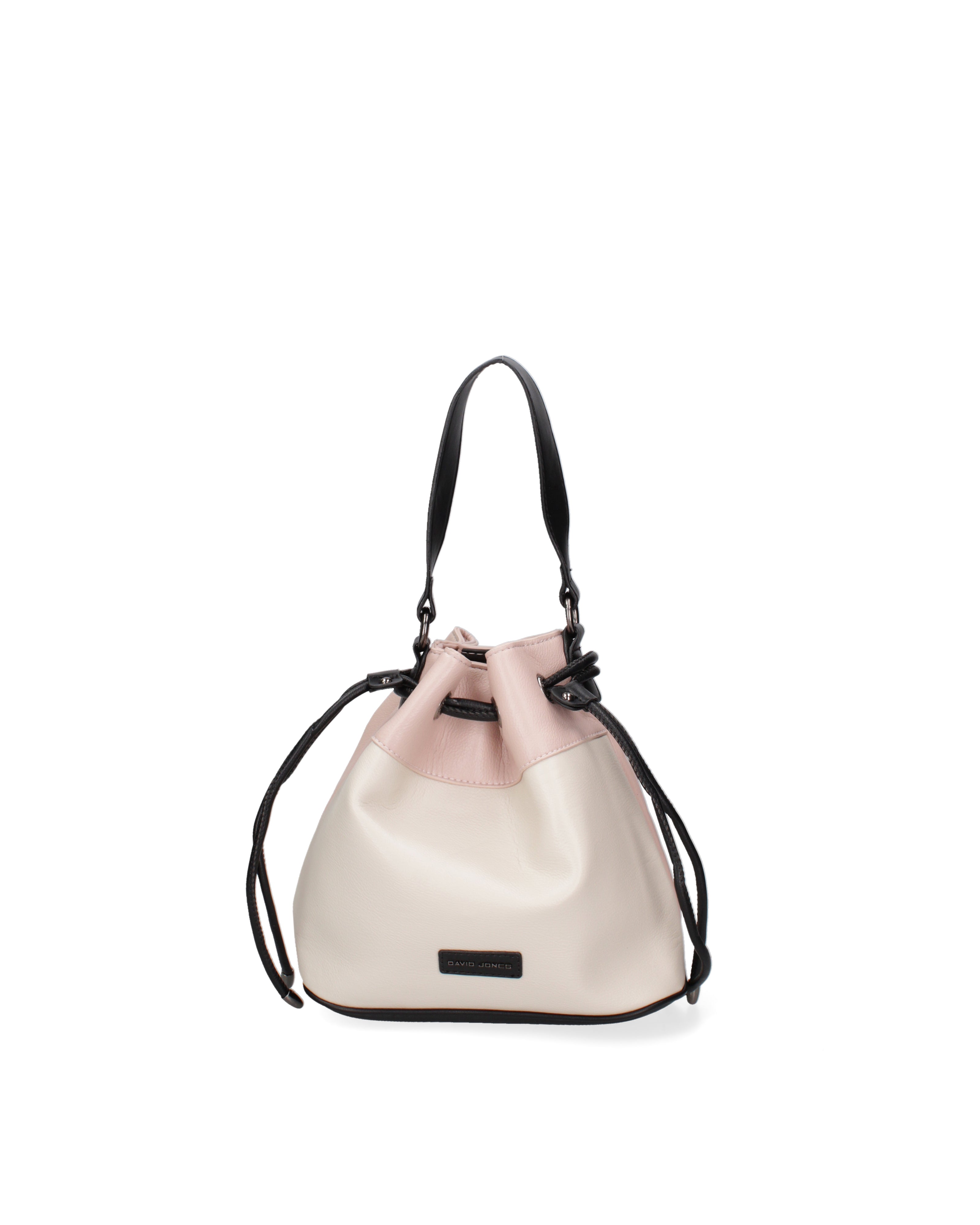 Borsa a secchiello da donna Ecopelle F6714-3-BEIGE - PINK David Jones