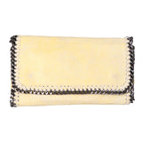 Livorno Borsa a Spalla Donna Vera Pelle 1144-GIALLO Gave Lux