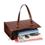 Frida Borsa a mano da donna Vera pelle 9134-MARRONE Gave Lux