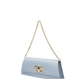 Borsa a spalla da donna Vera pelle 07313-L366 CIELO Roberta Rossi