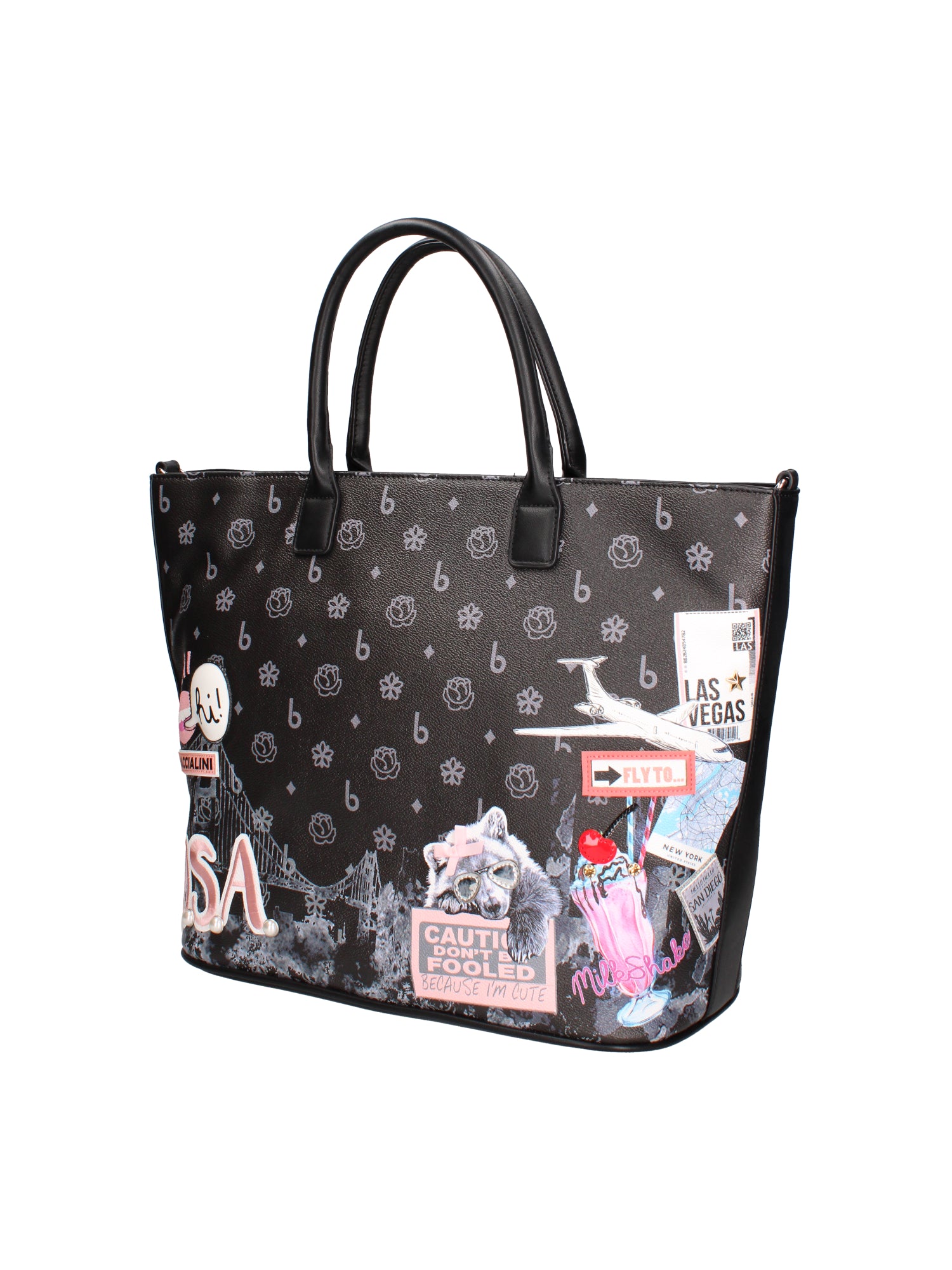Carys Borsa a spalla da donna 100% poliuretano B16405-UNICO Braccialini