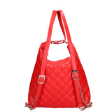 Borsa a spalla convertibile in zaino Vera pelle 07144-S58 ROSSO FUOCO Roberta Rossi