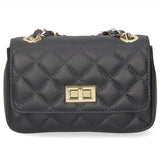 Carolina Borsa a spalla da donna Vera pelle 1073-S24 BLU JEANS Gave Lux