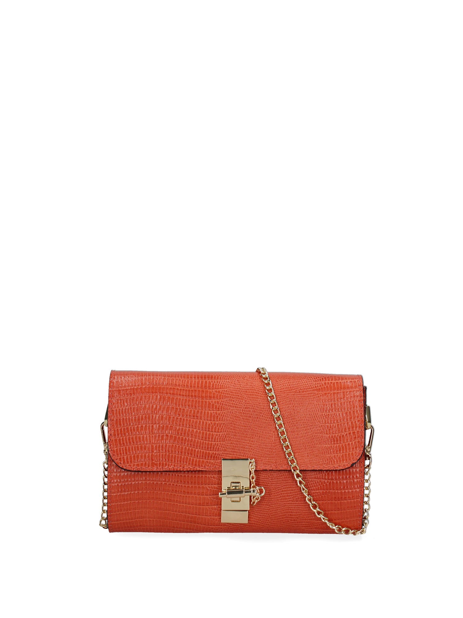 Borsa a tracolla da donna Vera pelle 00734-LU29 ARANCIO Viola Castellani