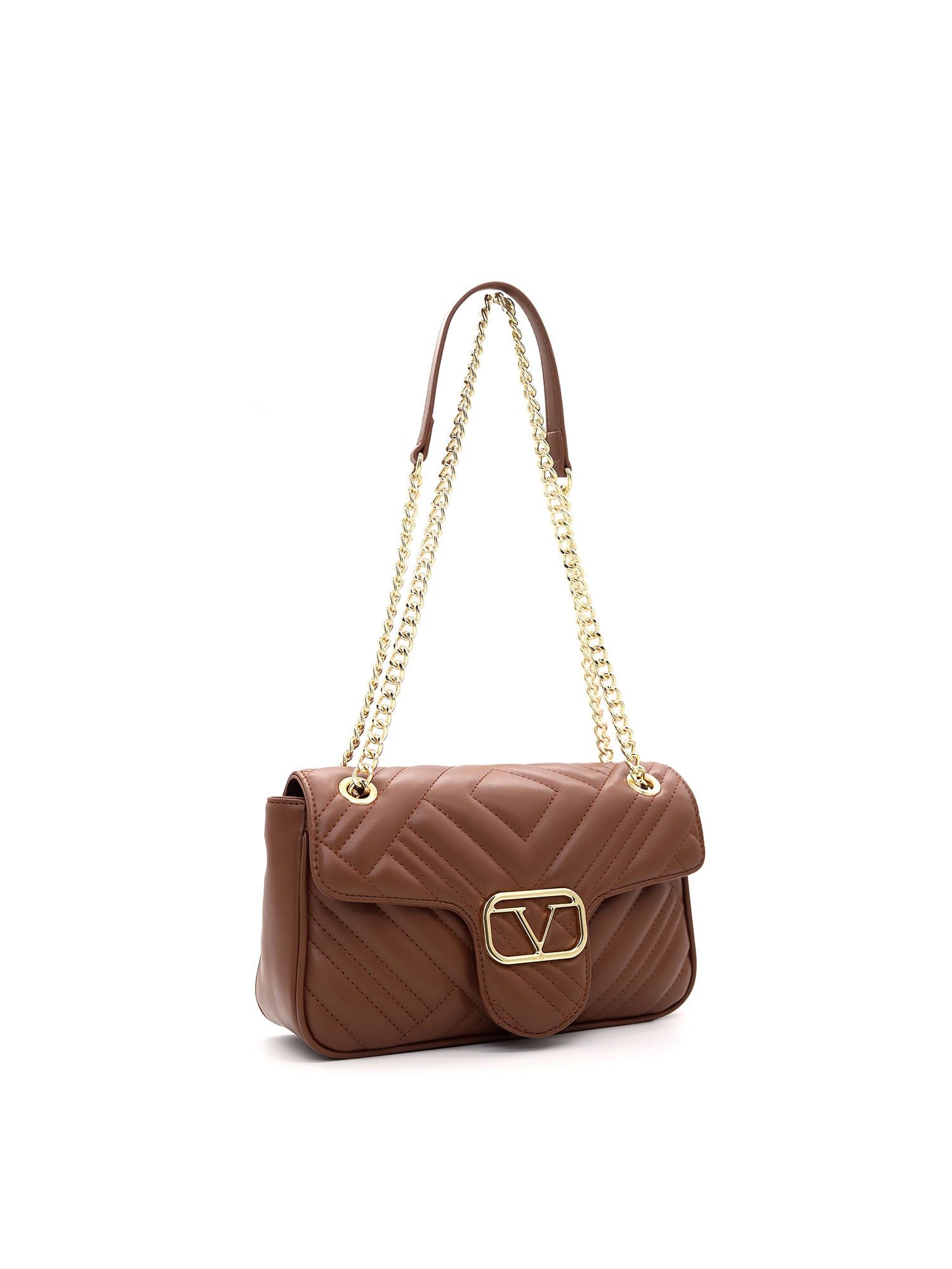 Siviglia Borsa a tracolla da donna Ecopelle VT-206-MARRONE 19V69 Italia