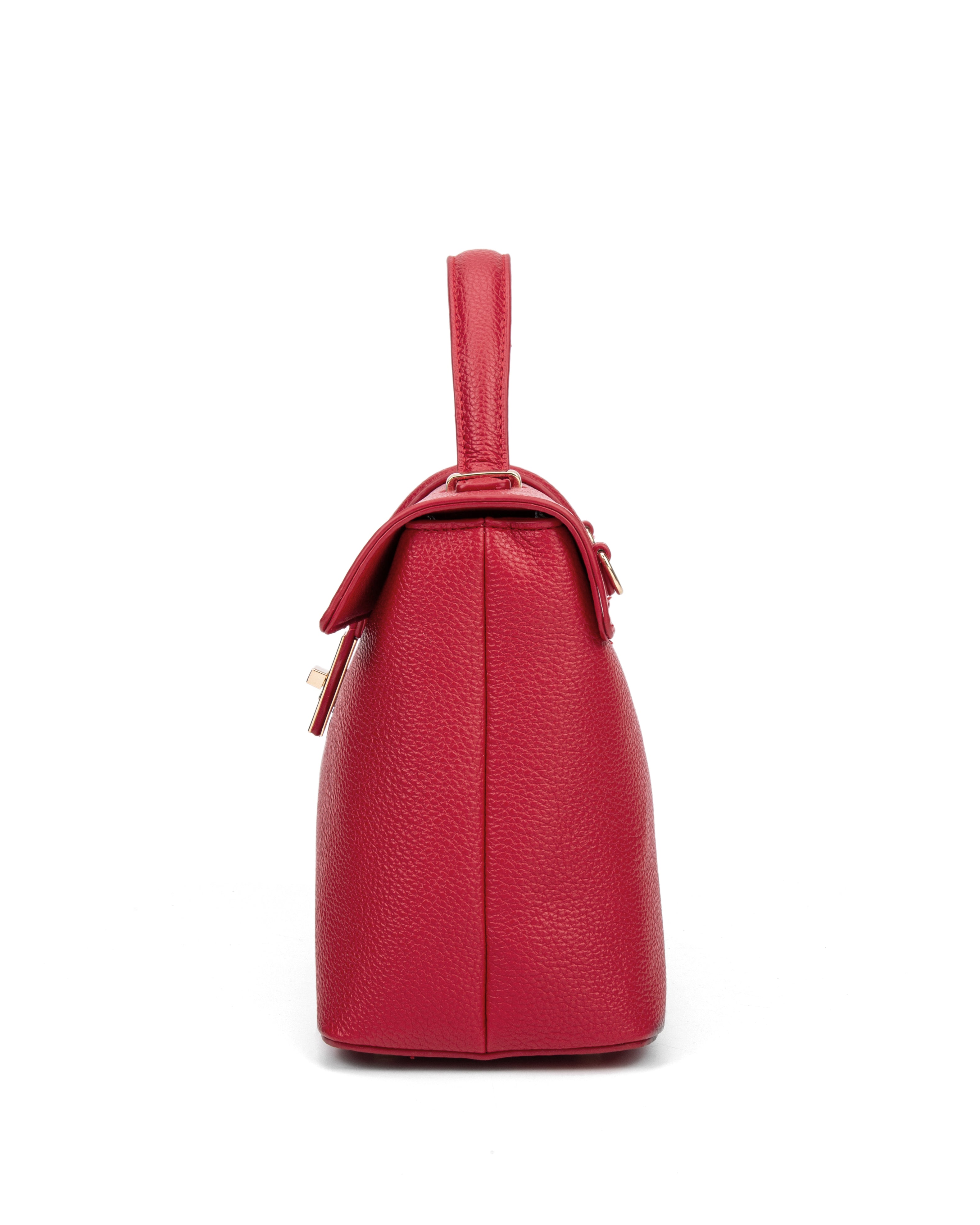 Borsa a mano da donna 100% pelle vegana PU 755-2PT-RED Diana&co