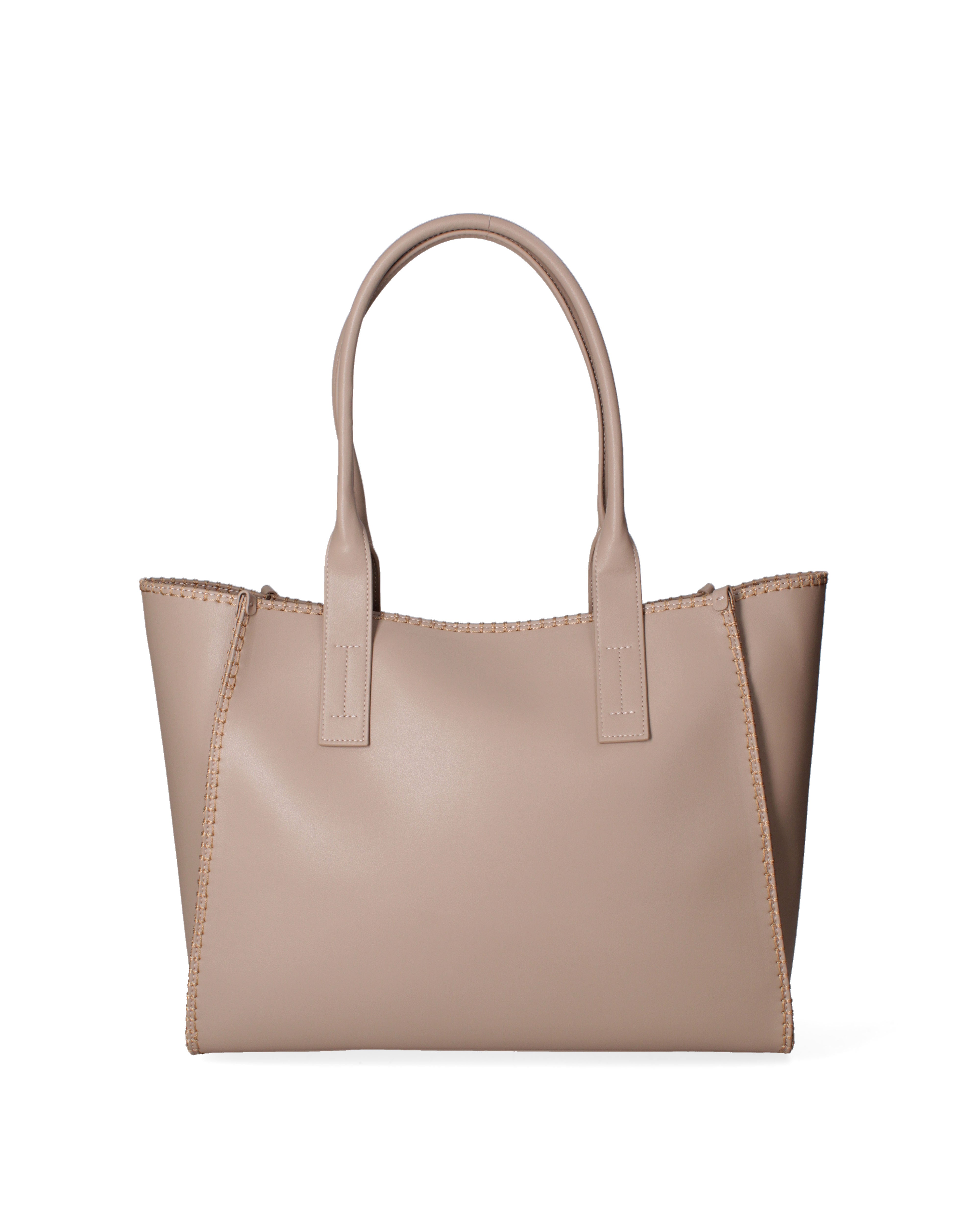 Borsa a spalla da donna 100% pelle riciclata 07225-Taupe Viola Castellani