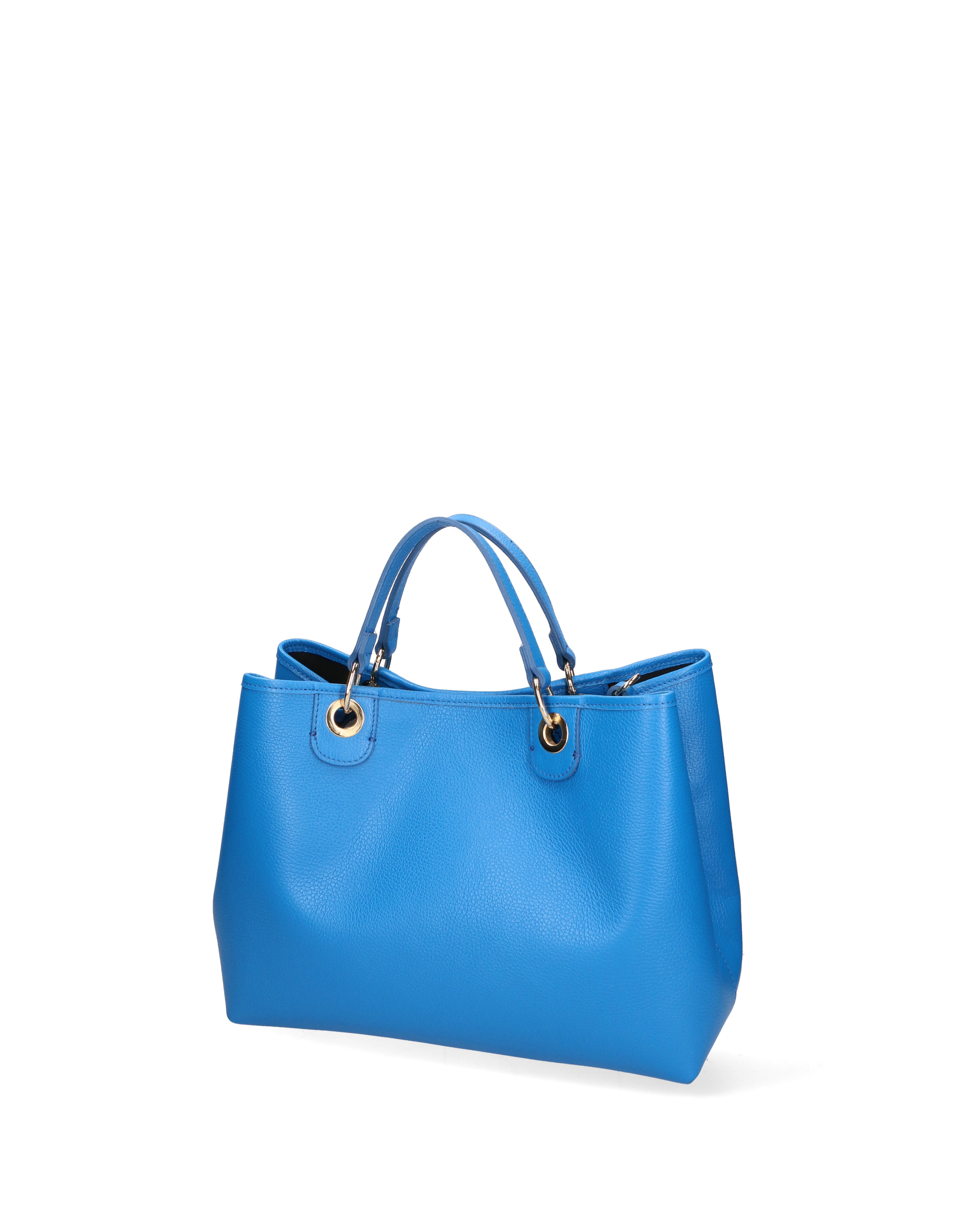 Azurite Borsa a mano da donna 100% pelle 06105-D222 BLU ASTER Gave Lux
