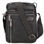 Borsa a tracolla uomo in pelle PU Casual PCL3004-BLACK Northampton Polo Club