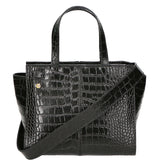 Ariana Borsa a mano da donna Vera pelle stampata cocco 05435-C28 NERO Gave Lux