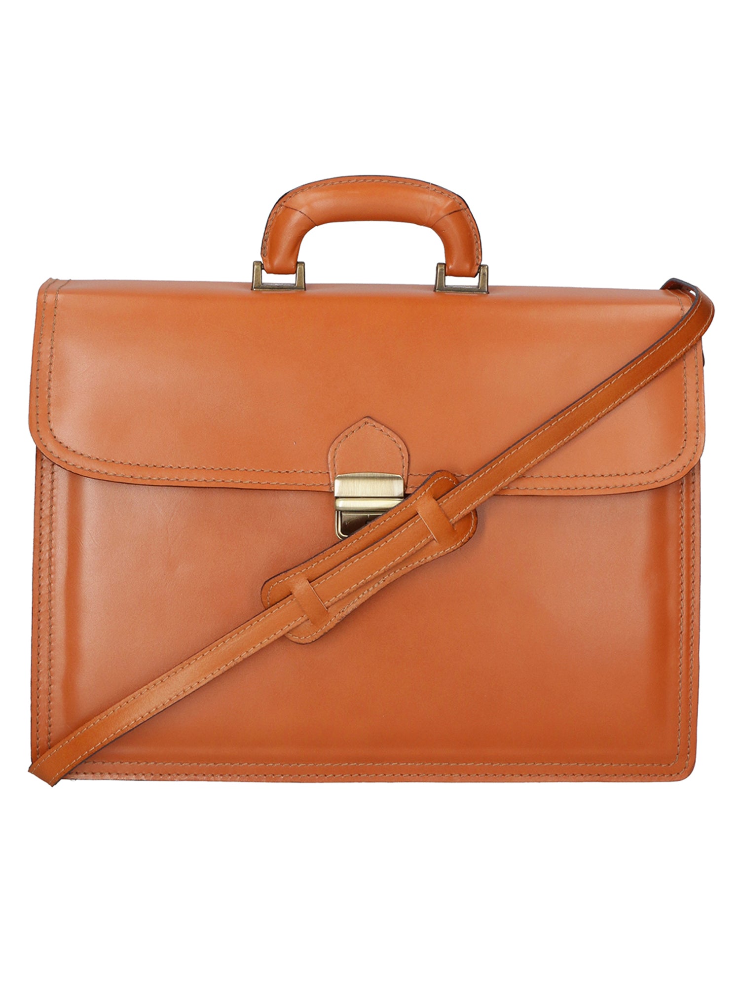 Cesare Borsa da lavoro uomo Vera pelle 7002-CUOIO Gave Lux