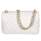 Clizia Borsa a spalla da donna Vera pelle 6078-S01 BIANCO Gave Lux