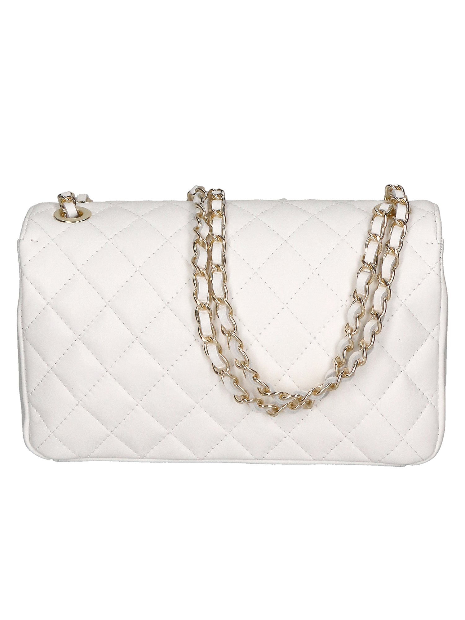 Clizia Borsa a spalla da donna Vera pelle 6078-S01 BIANCO Gave Lux