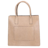 Giulia Borsa a mano da donna Vera pelle effetto cocco 468W-LU05 TAUPE CHIARO Viola Castellani