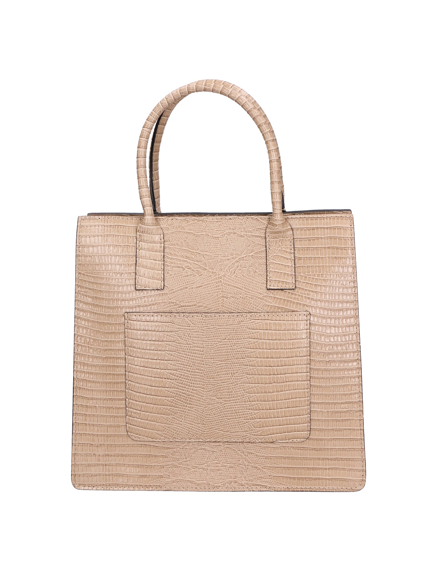 Giulia Borsa a mano da donna Vera pelle effetto cocco 468W-LU05 TAUPE CHIARO Viola Castellani